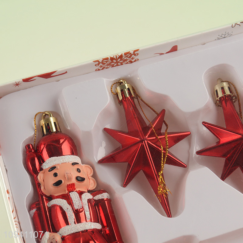 Low price red christmas hanging ornaments set