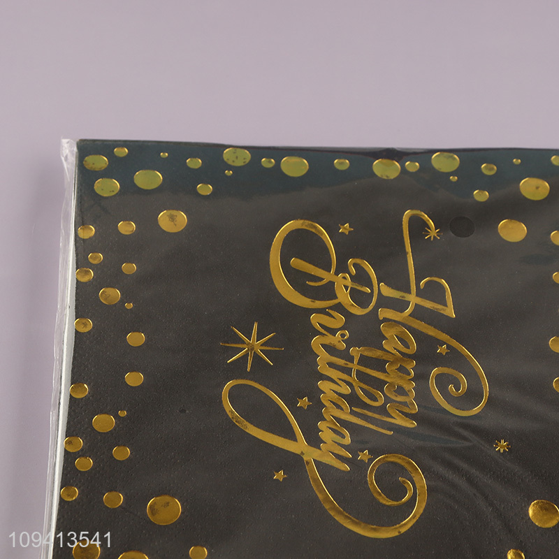 Factory price happy birthday disposable paper napkins