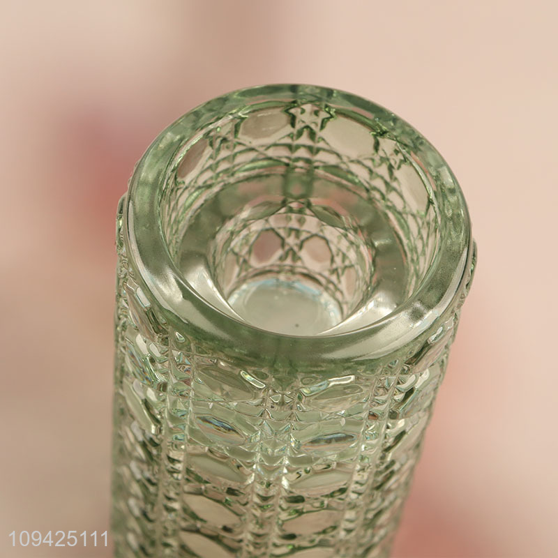 China wholesale home decor glass flower vase