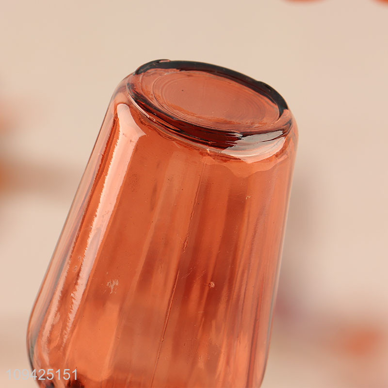 Low price desktop decor glass flower vase
