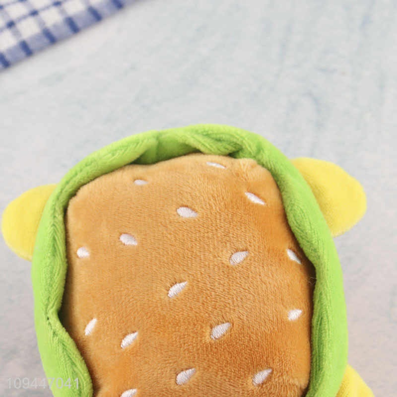 Popular products hamburger shape pet chew toys