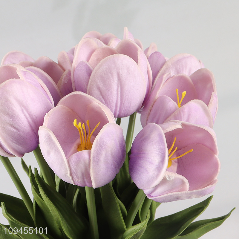 Good price home decor artificial flower tulip bouquet