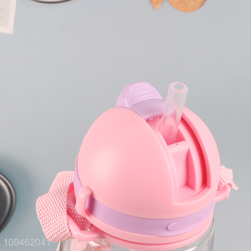 New product children plastic water bottle with straw