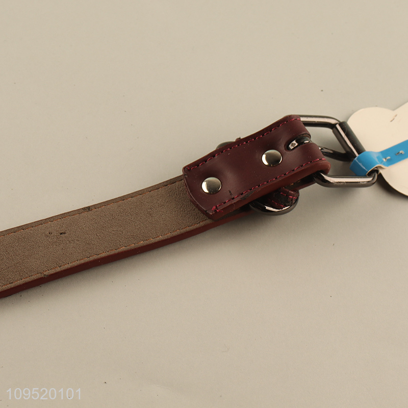 New product soft pu leather pet neck collar