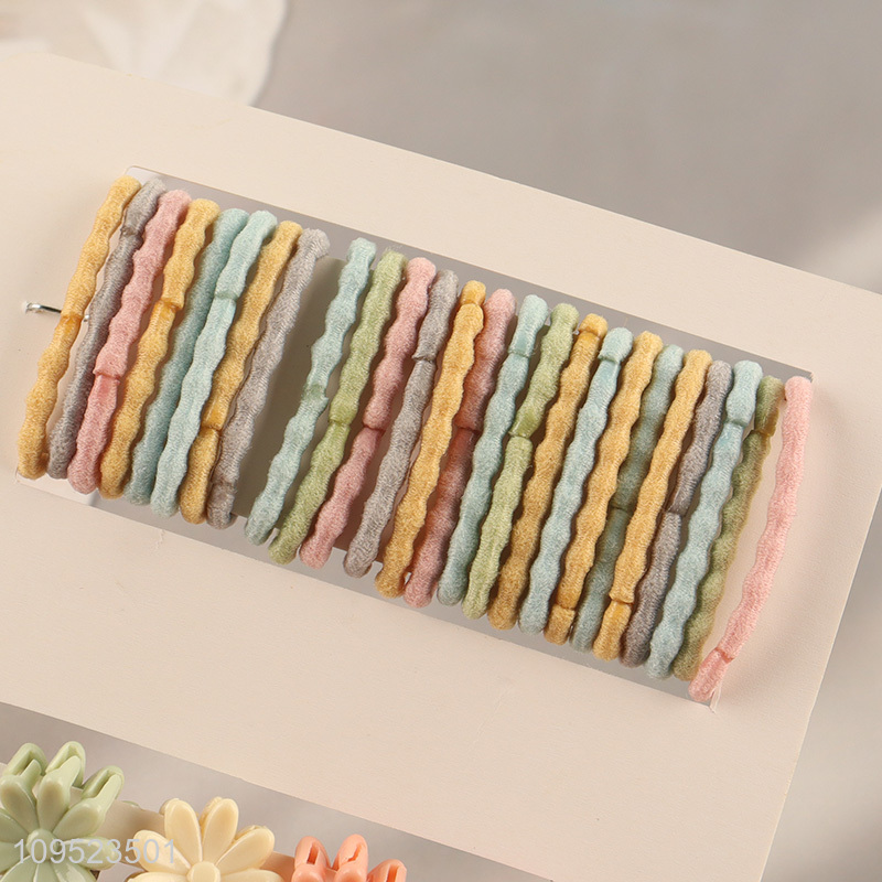 Low price girls hair rope hair clips set