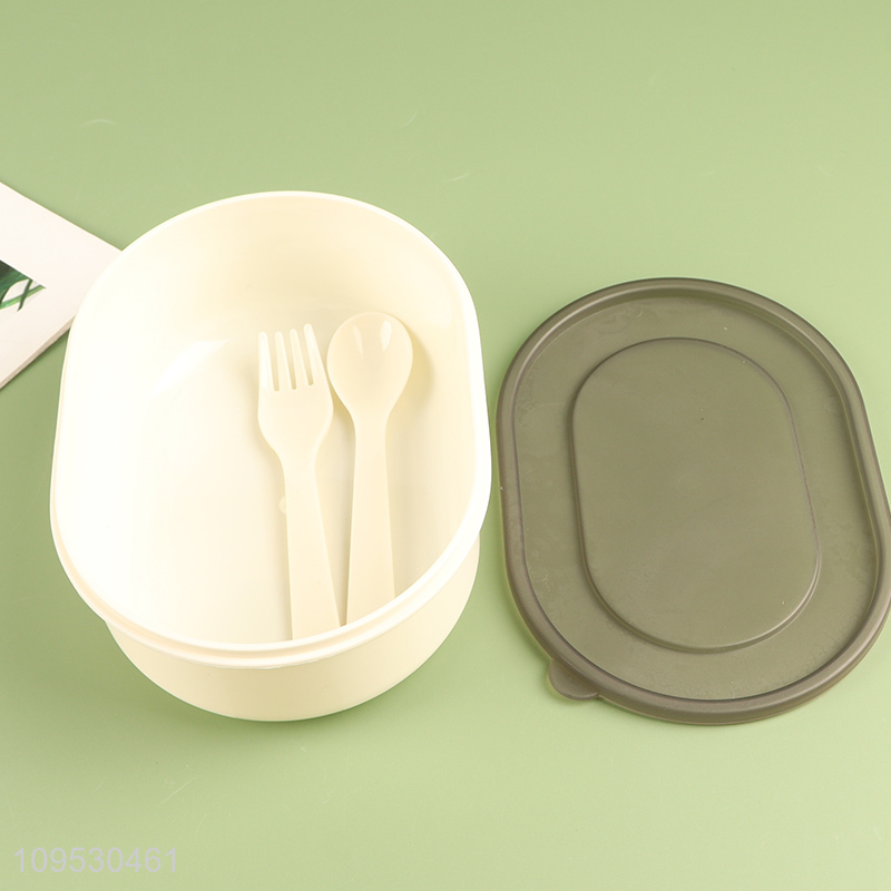 Top sale 2000ml double-layer lunch box with spoon and fork