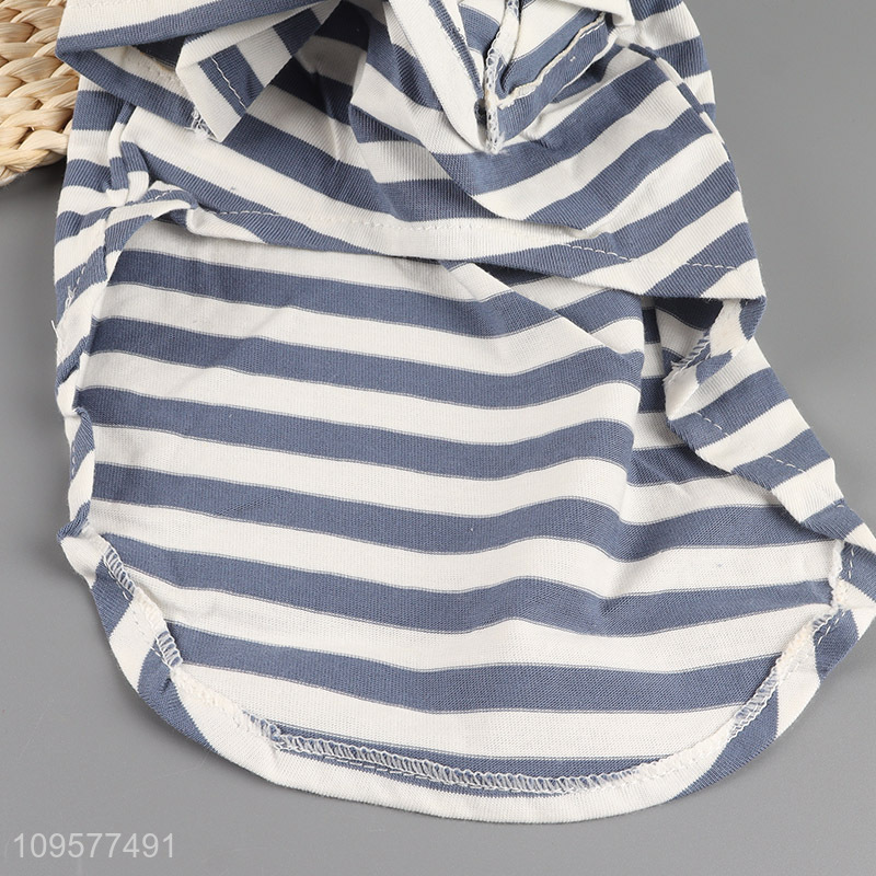Low price pet dog striped polo shirt