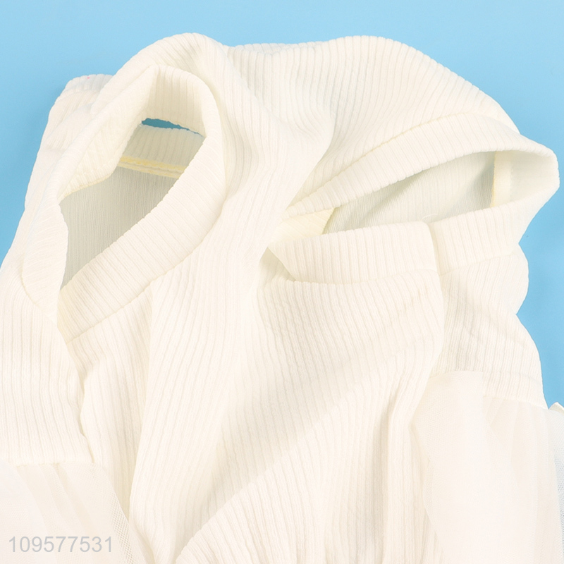 New product white pet dog sleeveless dress pet clothing